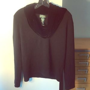 RALPH LAUREN BLACK WOOL SWEATER